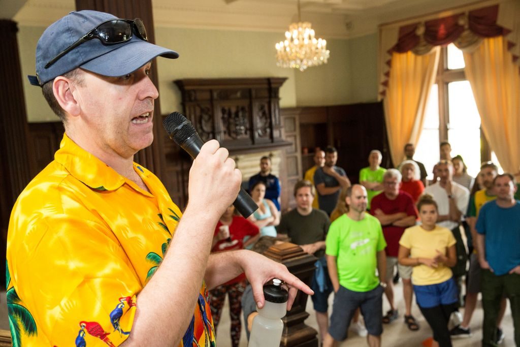 Alex Price addresses the ForrestBrown team