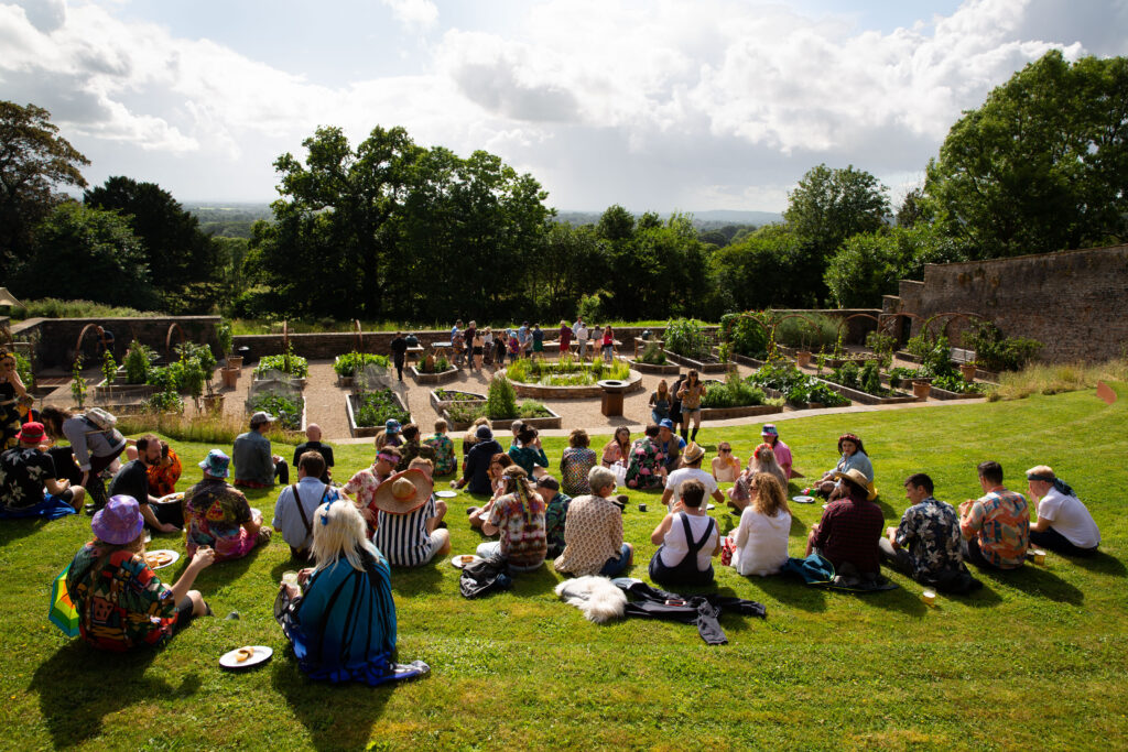 Belmont estate terraced garden view